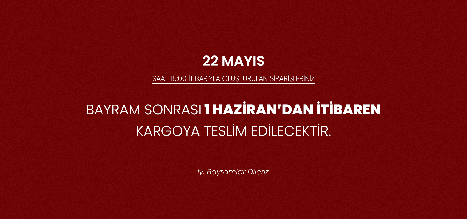 Bayram Kargo Duyuru