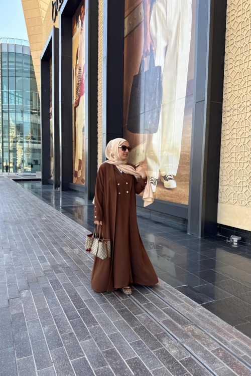 IMTIZA ABAYA Kahverengi
