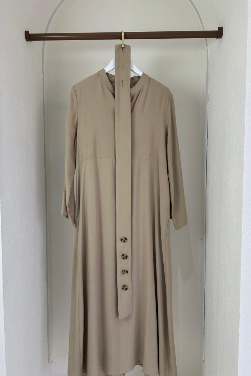 Kansas Elbise Bej