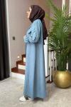 Soho Tensel Abaya Takım  Mavi
