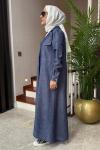 Soho Tensel Abaya Takım  Lacivert