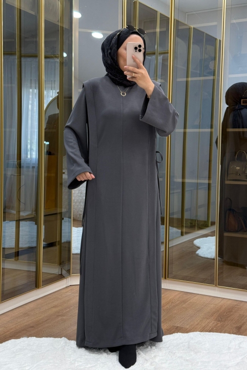 Aller Detaylı Oysho Elbise Füme