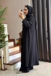 Bağlama Detay Maxi Boy Takım Siyah