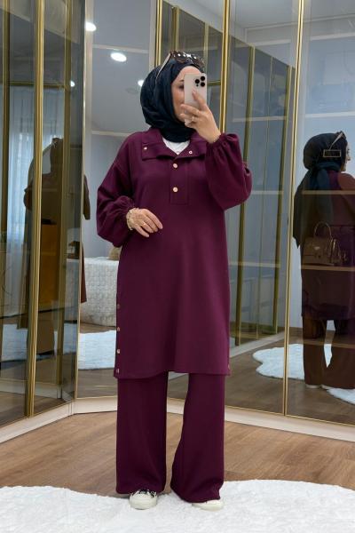 Çıt çıt detaylı oysho takım Mürdüm