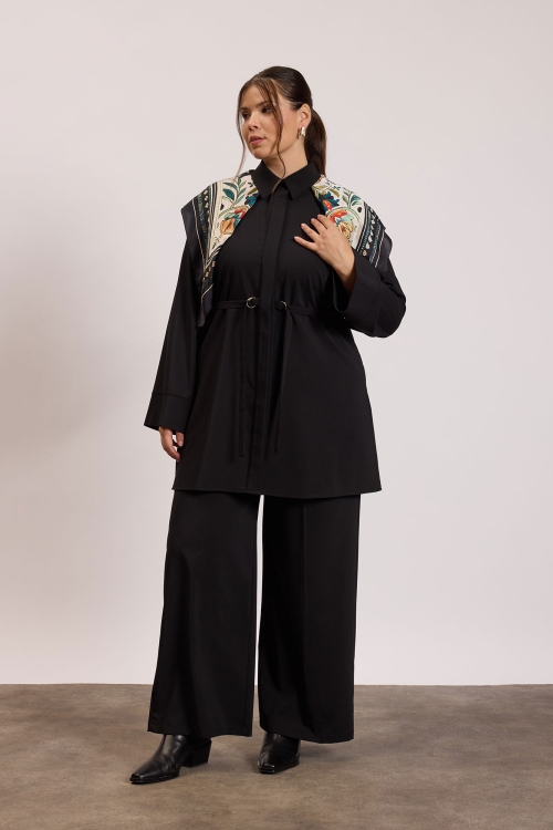 D Tokalı Poliviskon Takım Siyah