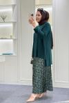 Etnik Desen Tilda Etekli Takım Zümrüt