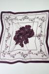 Floral Fular  Bordo