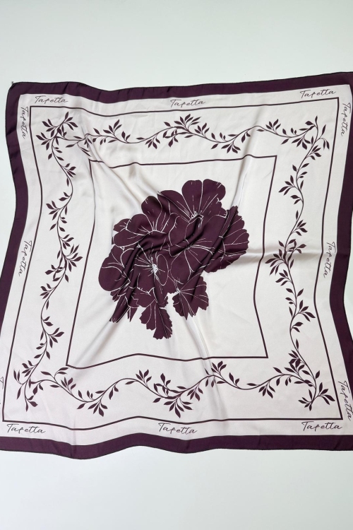 Floral Fular  Bordo