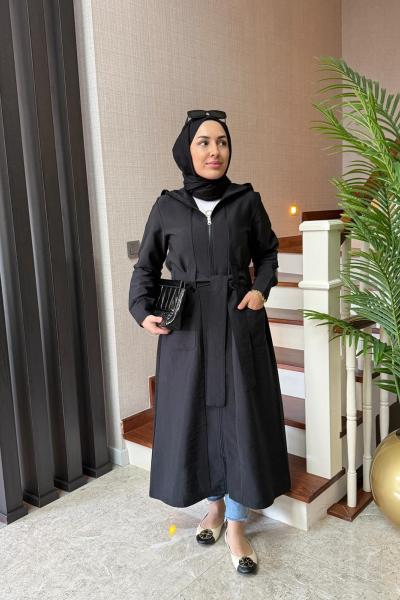 Kapüşonlu Cupra Kap Siyah