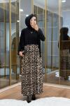 Leopar Desen  Tilda Elbise Siyah