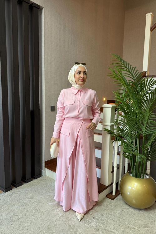 Lessa Üçlü Takım  Pembe