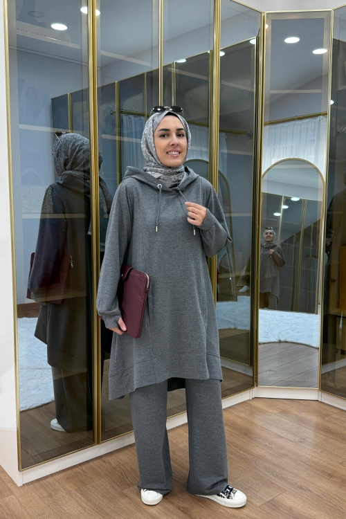 Önü Kısa Arkası Uzun İki İplik Takım Antrasit