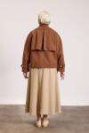 Reglan kol Kısa Trençkot Camel
