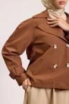 Reglan kol Kısa Trençkot Camel