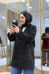 SÜET BLAZER CEKET Siyah