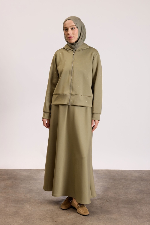 Scuba Taşlı Takım  Haki