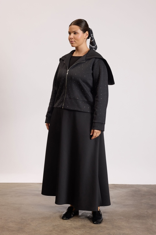 Scuba Taşlı Takım  Siyah