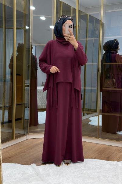 Tasarım İkili Oysho  Elbise Mürdüm