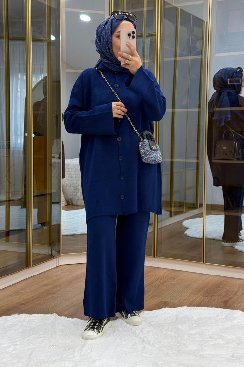 Triko Takım Saks Mavisi