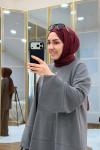 Yırtmaç Detaylı Oysho İkiiplik Takım Füme