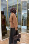 Reglan kol Kısa Trençkot Camel