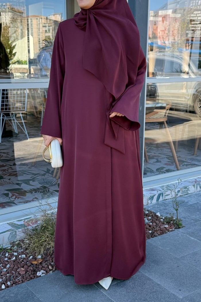 Fular Bağlamalı Abaya  MÜRDÜM