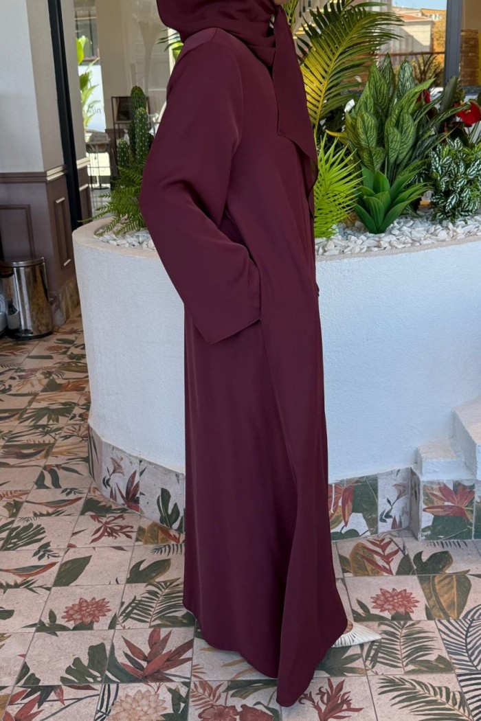 Fular Bağlamalı Abaya  MÜRDÜM