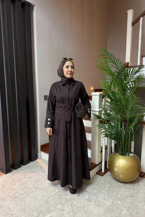 Wonda Elbise Kahverengi