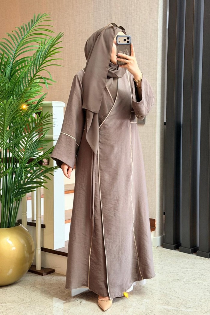 SOLEA ABAYA  KAHVERENGİ