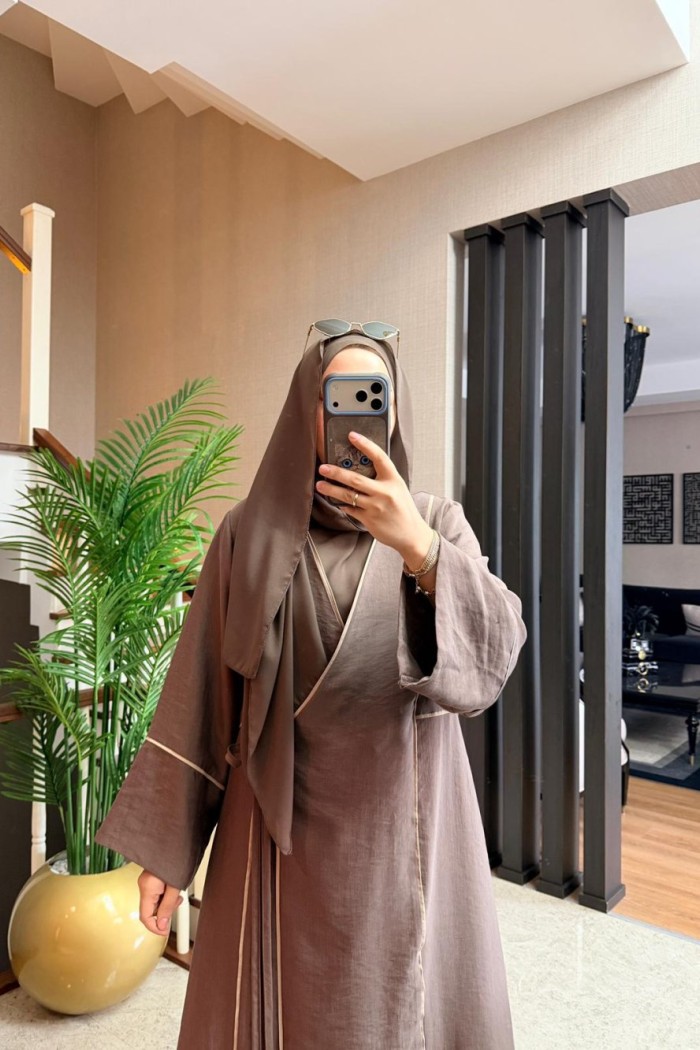 SOLEA ABAYA  KAHVERENGİ