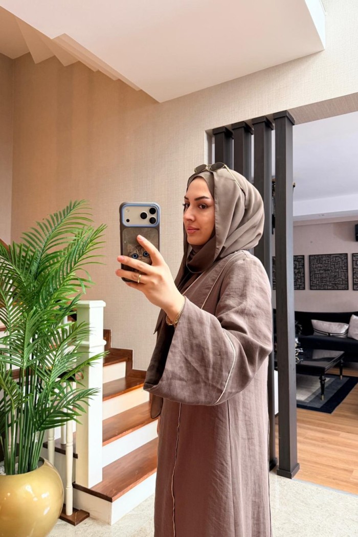 SOLEA ABAYA  KAHVERENGİ
