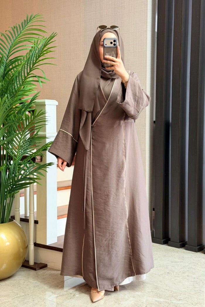 SOLEA ABAYA  KAHVERENGİ