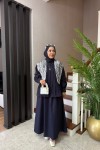 Pileli Etekli Takım LACİVERT