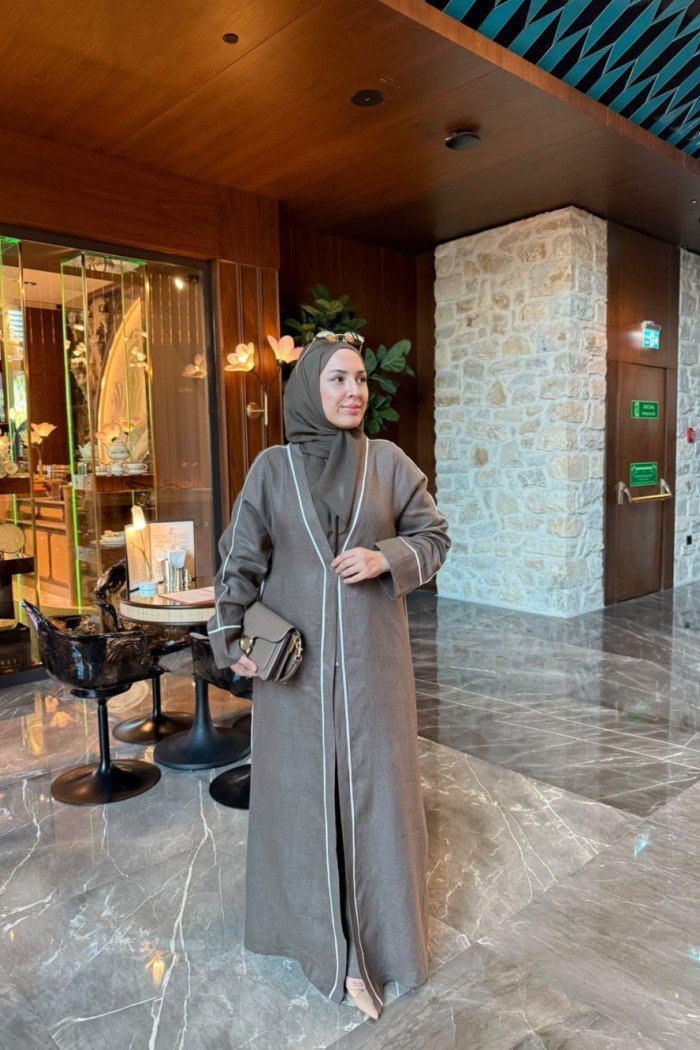 Sera Abaya Takım  KAHVERENGİ