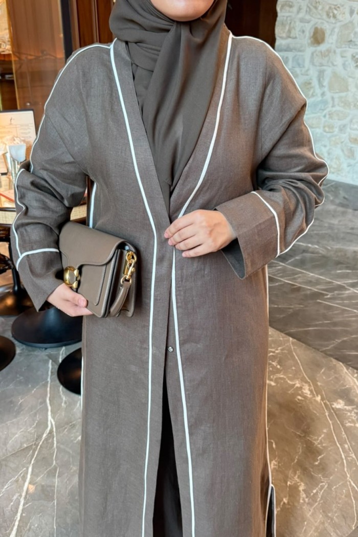 Sera Abaya Takım  KAHVERENGİ