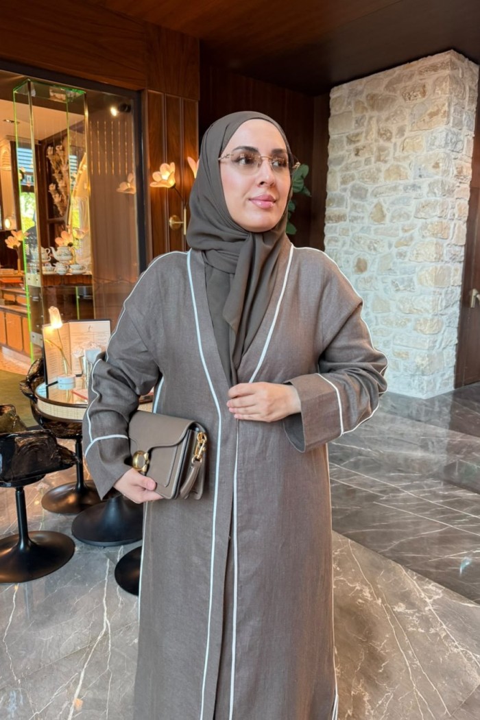 Sera Abaya Takım  KAHVERENGİ