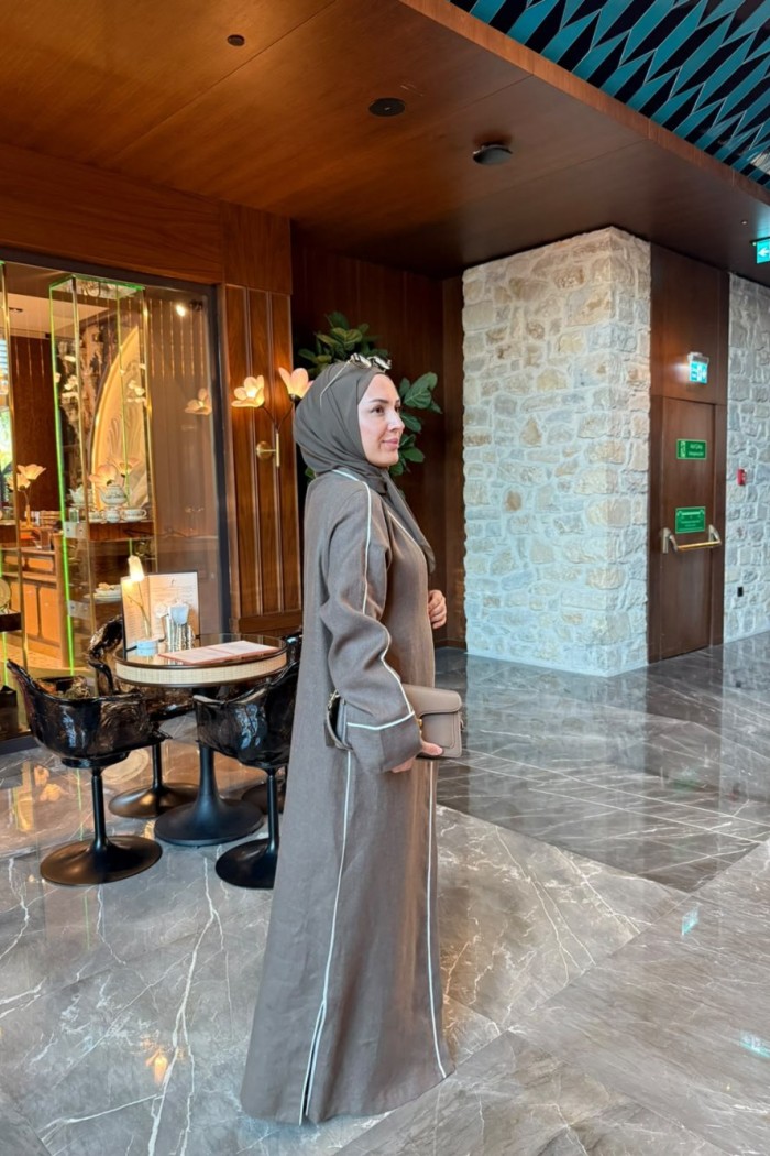 Sera Abaya Takım  KAHVERENGİ
