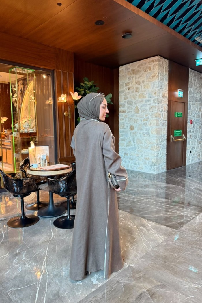 Sera Abaya Takım  KAHVERENGİ