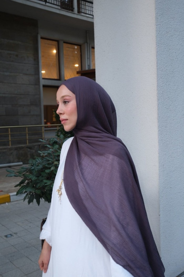 Müslin Pamuk Şal Lavanta