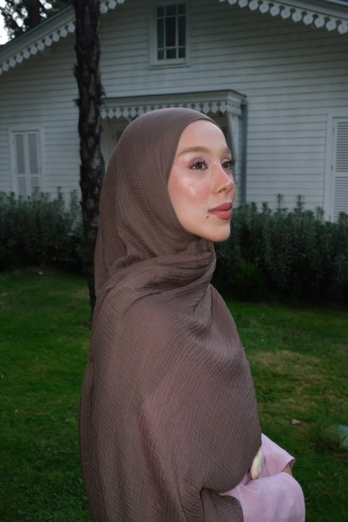 Müslin Pamuk Şal Mocha
