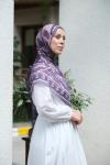 Zaya Desen Soft Pamuk Şal Mor