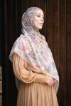Floral Desen Soft Pamuk Şal  HAKİ
