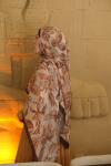 Floral Desen Soft Pamuk Şal  KAHVERENGİ
