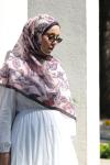 Floral Desen Soft Pamuk Şal SİYAH
