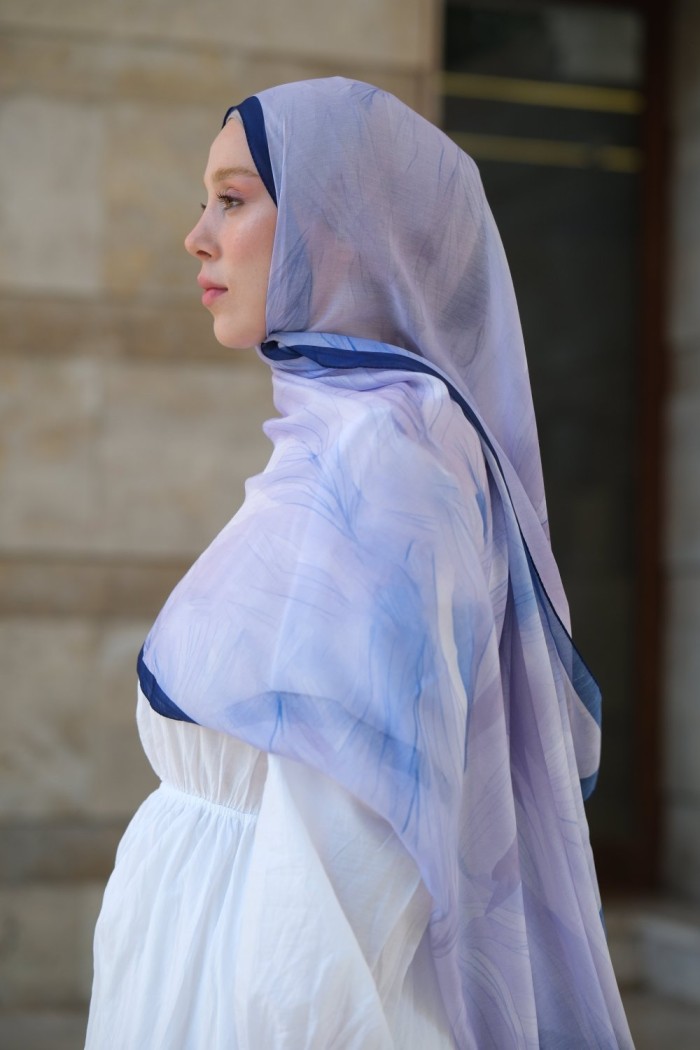 Bloomi Desen Soft Pamuk Şal Mor