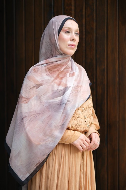 Bloomi Desen Soft Pamuk Şal Siyah