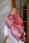 Bloomi Desen Soft Pamuk Şal Bordo