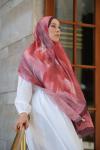 Bloomi Desen Soft Pamuk Şal Bordo