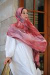 Bloomi Desen Soft Pamuk Şal Bordo