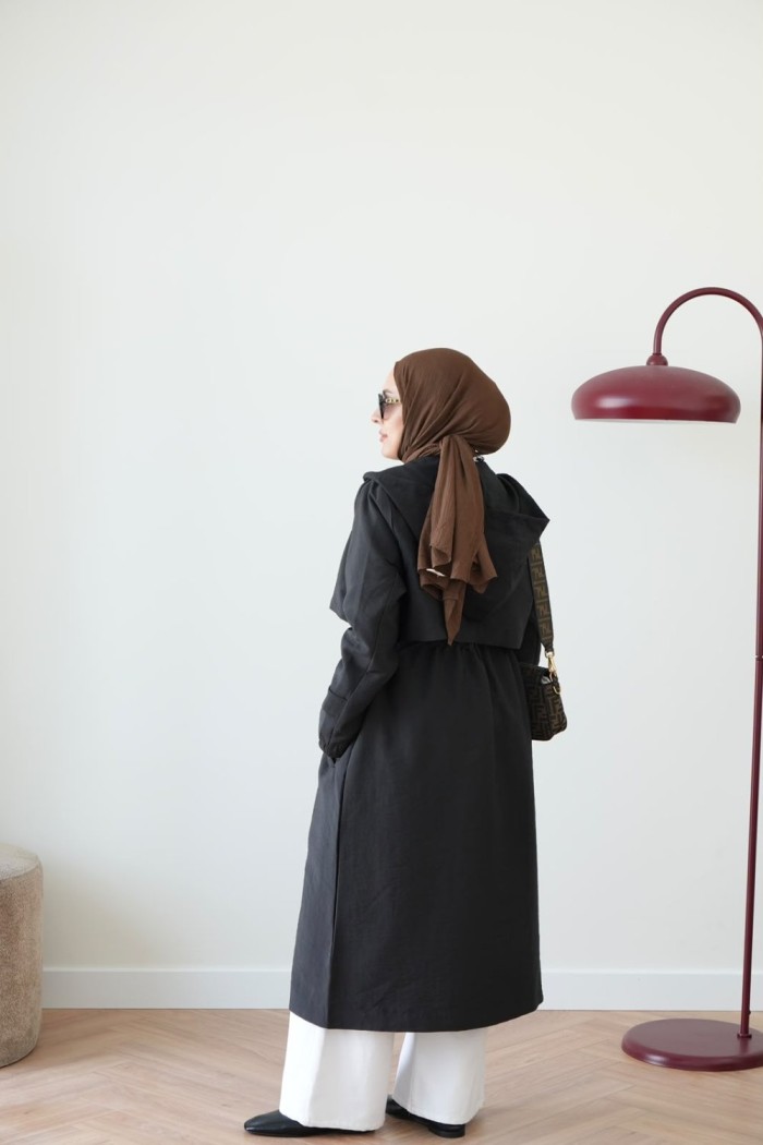 HENNA TRENÇKOT SİYAH